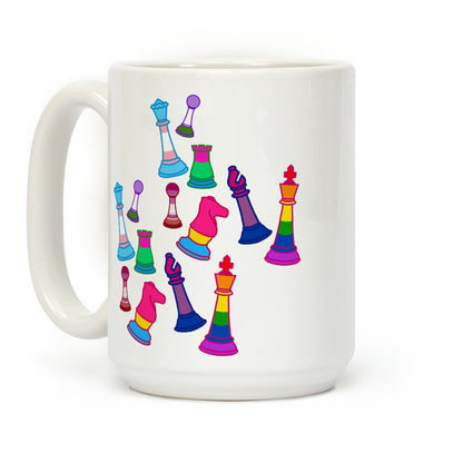 Pride Chess Pieces Pattern Coffee Mug