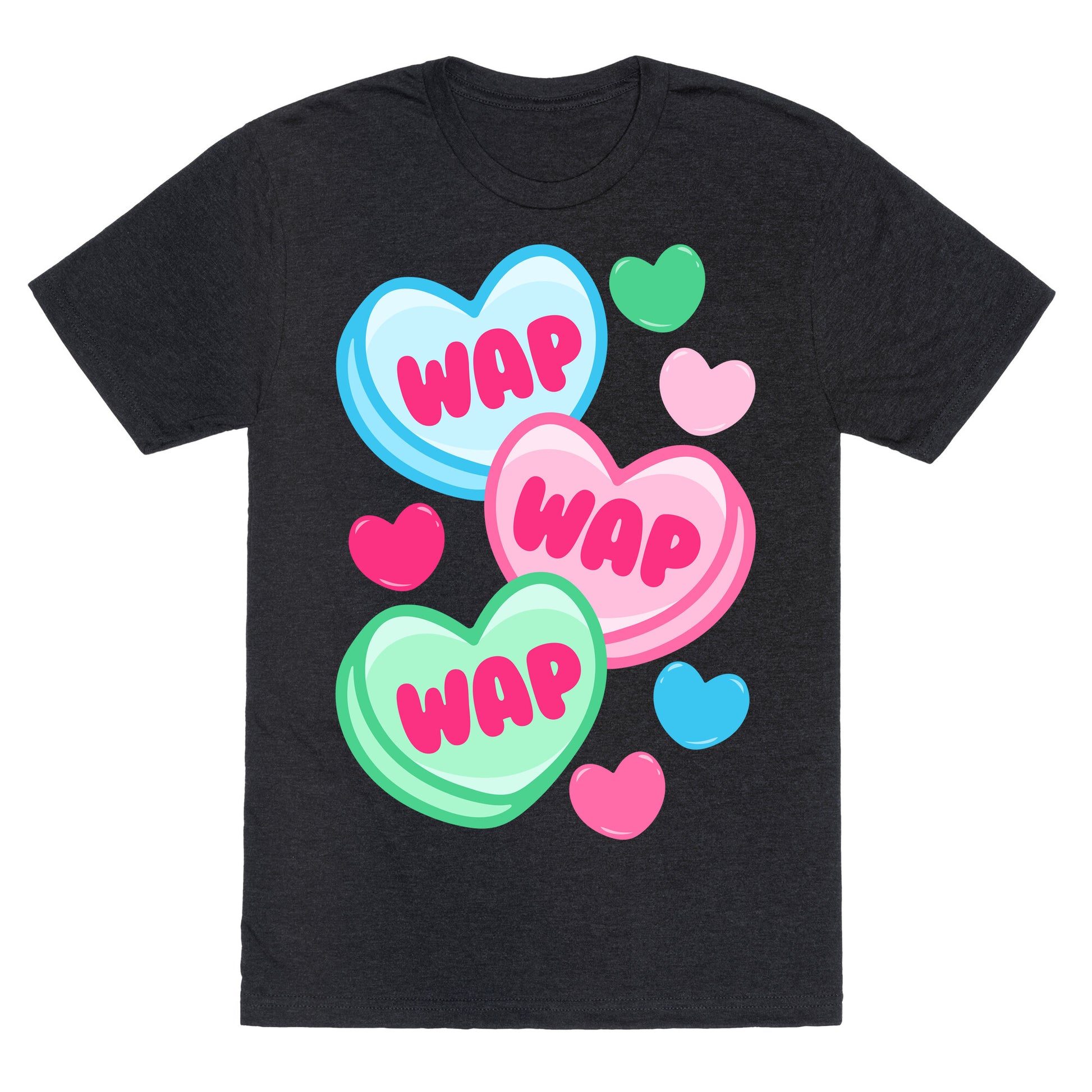 WAP WAP WAP Candy Hearts Parody White Print Unisex Triblend Tee