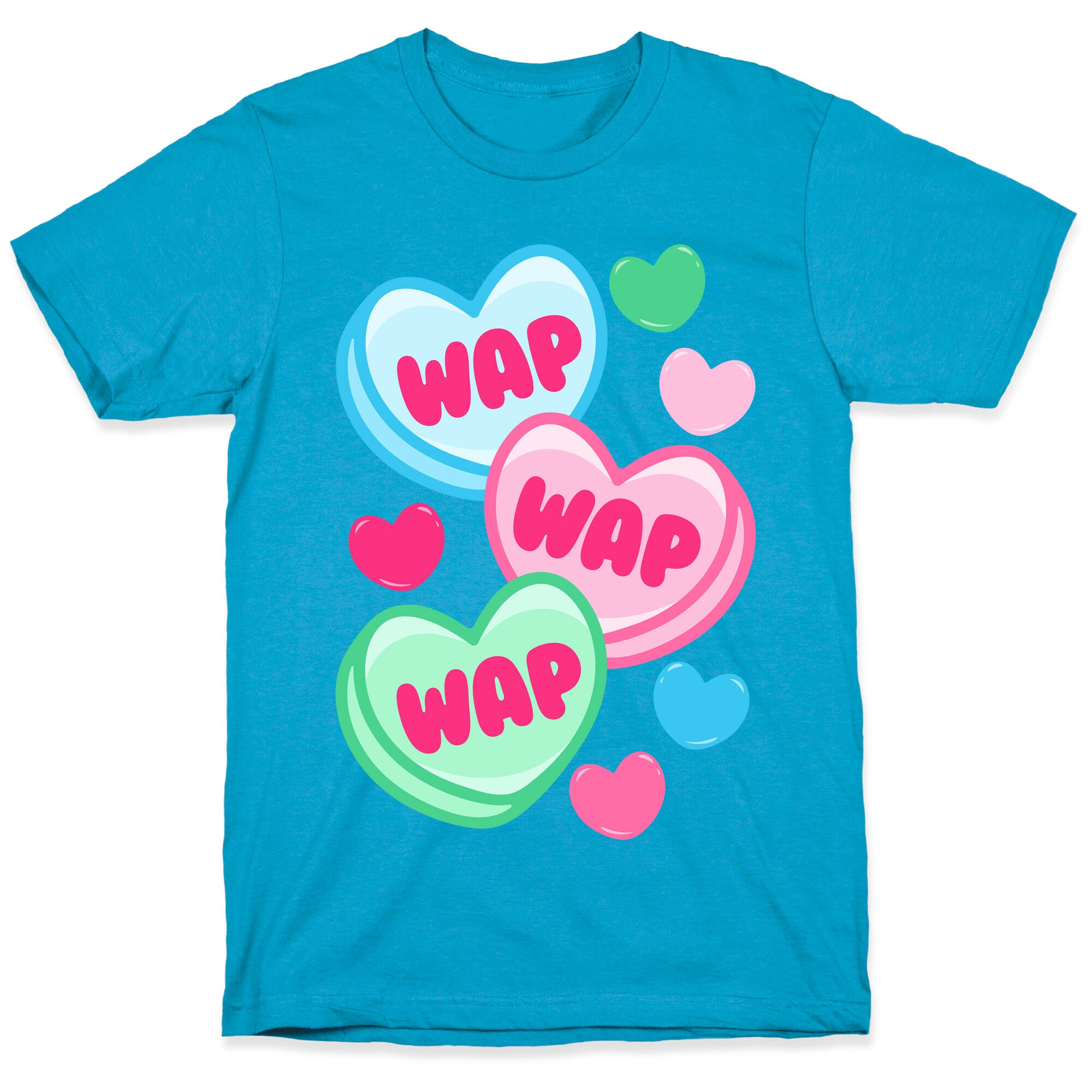 WAP WAP WAP Candy Hearts Parody White Print Unisex Triblend Tee