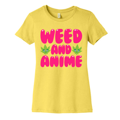 Weed And Anime  Women's Cotton Tee