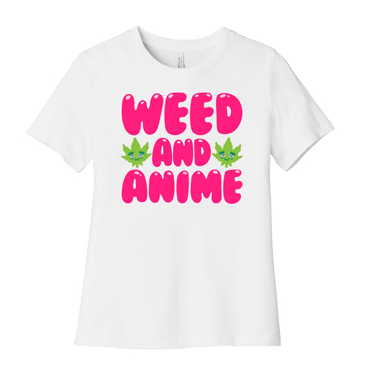 Weed And Anime  Women's Cotton Tee