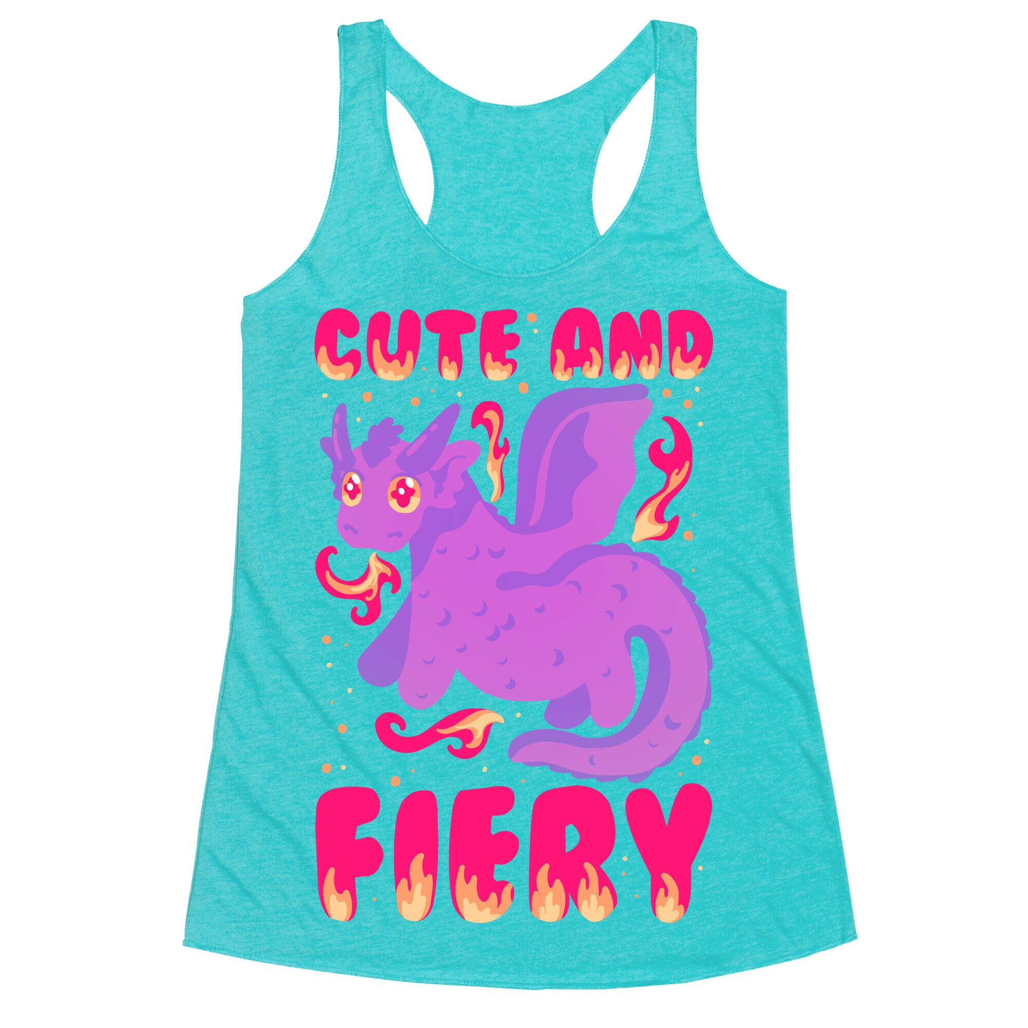 Cute and Fiery Dragon Racerback Tank