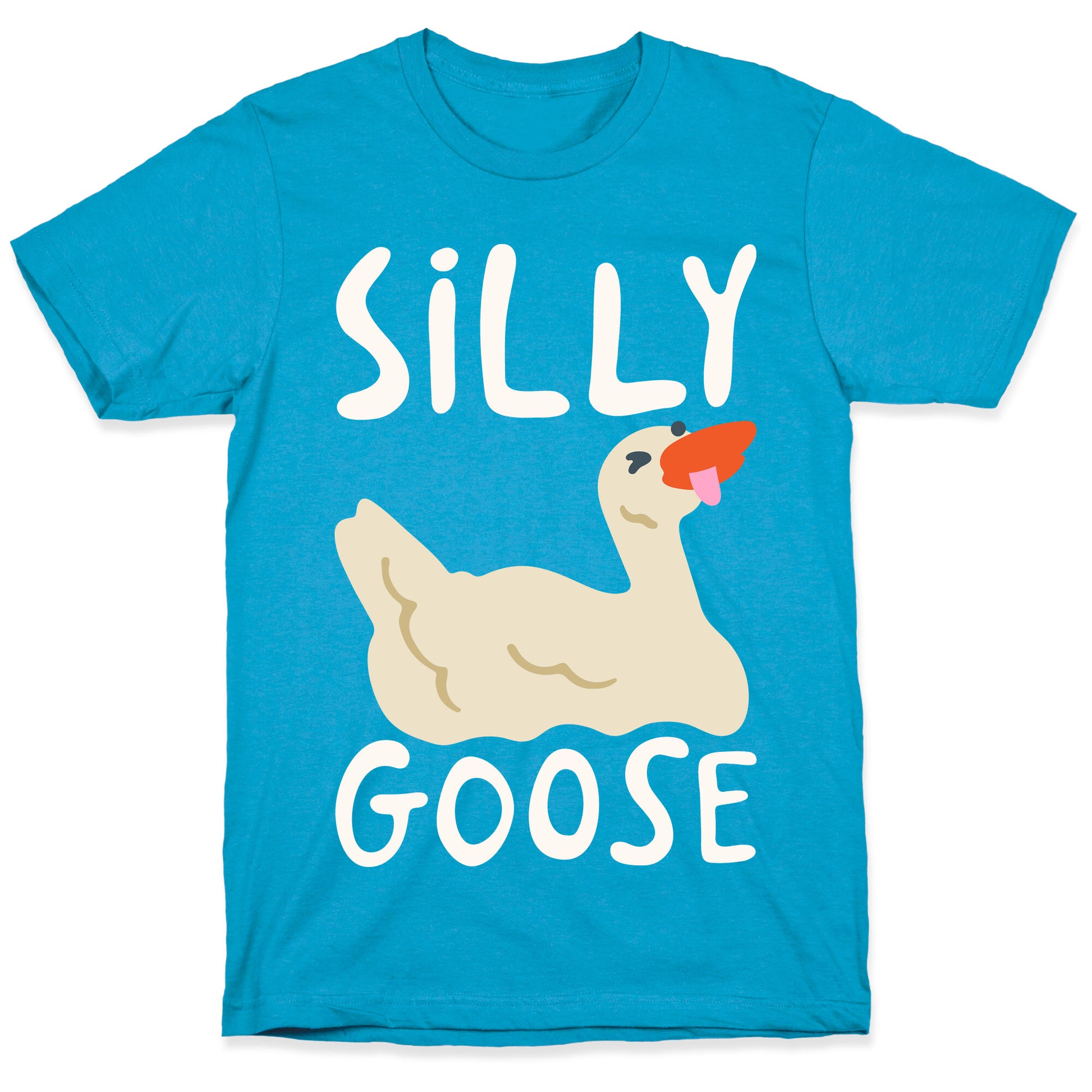 Silly Goose White Print Unisex Triblend Tee
