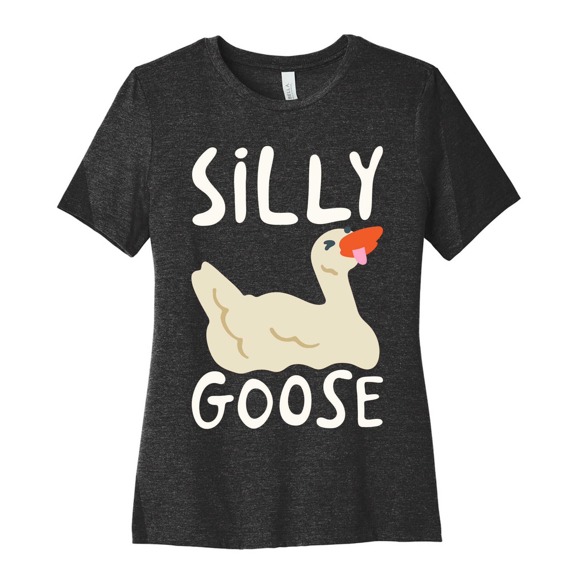 Silly Goose White Print Women's Cotton Tee