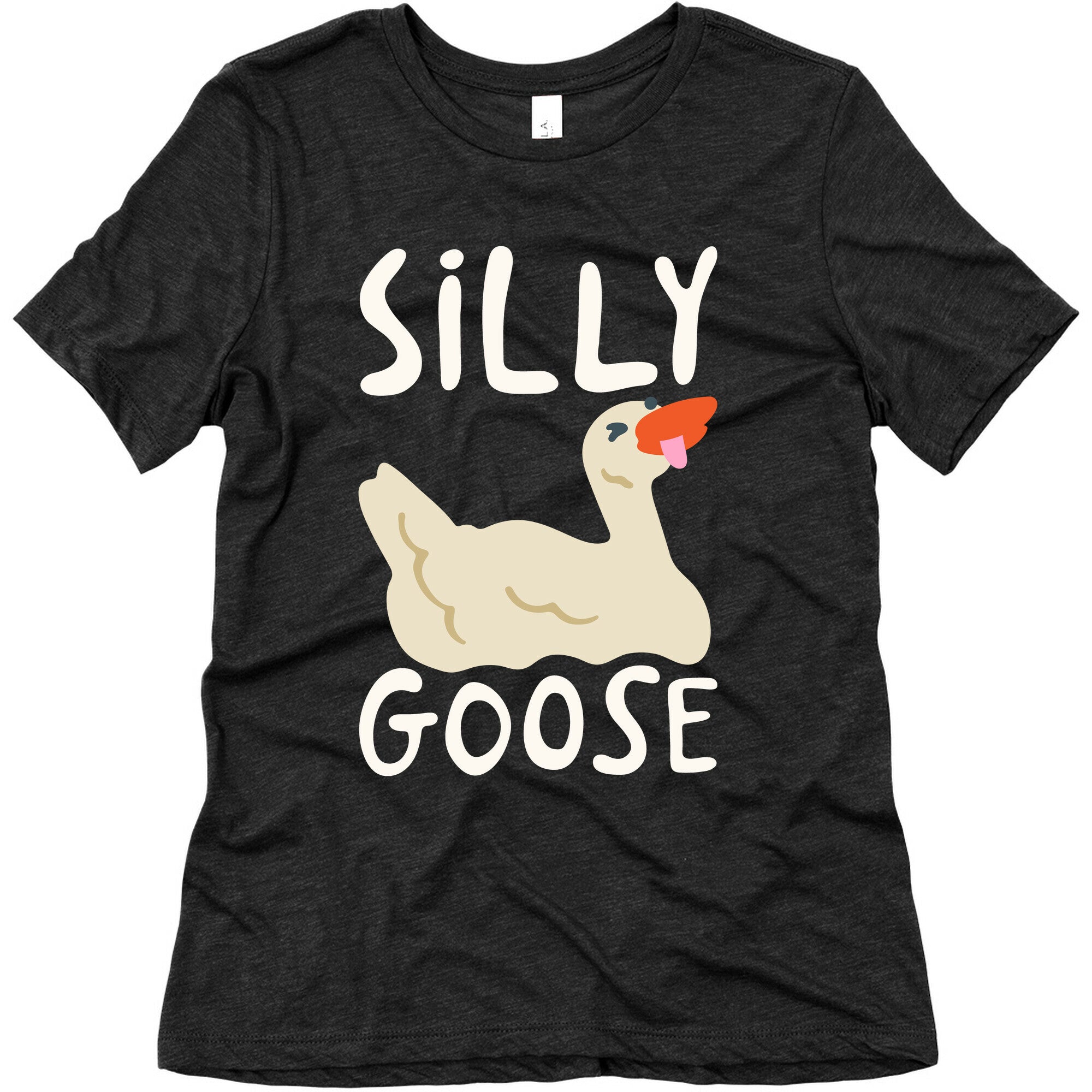Silly Goose White Print Women's Triblend Tee