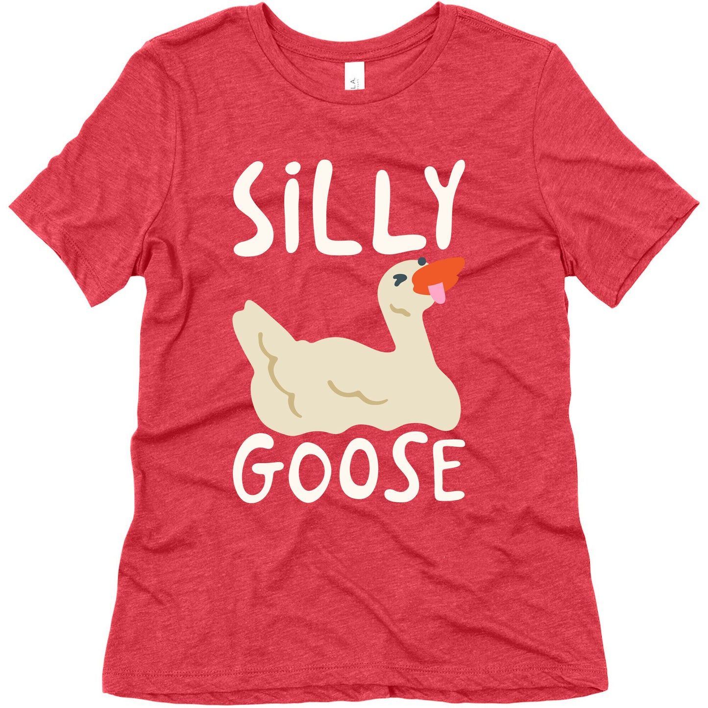 Silly Goose White Print Women's Triblend Tee