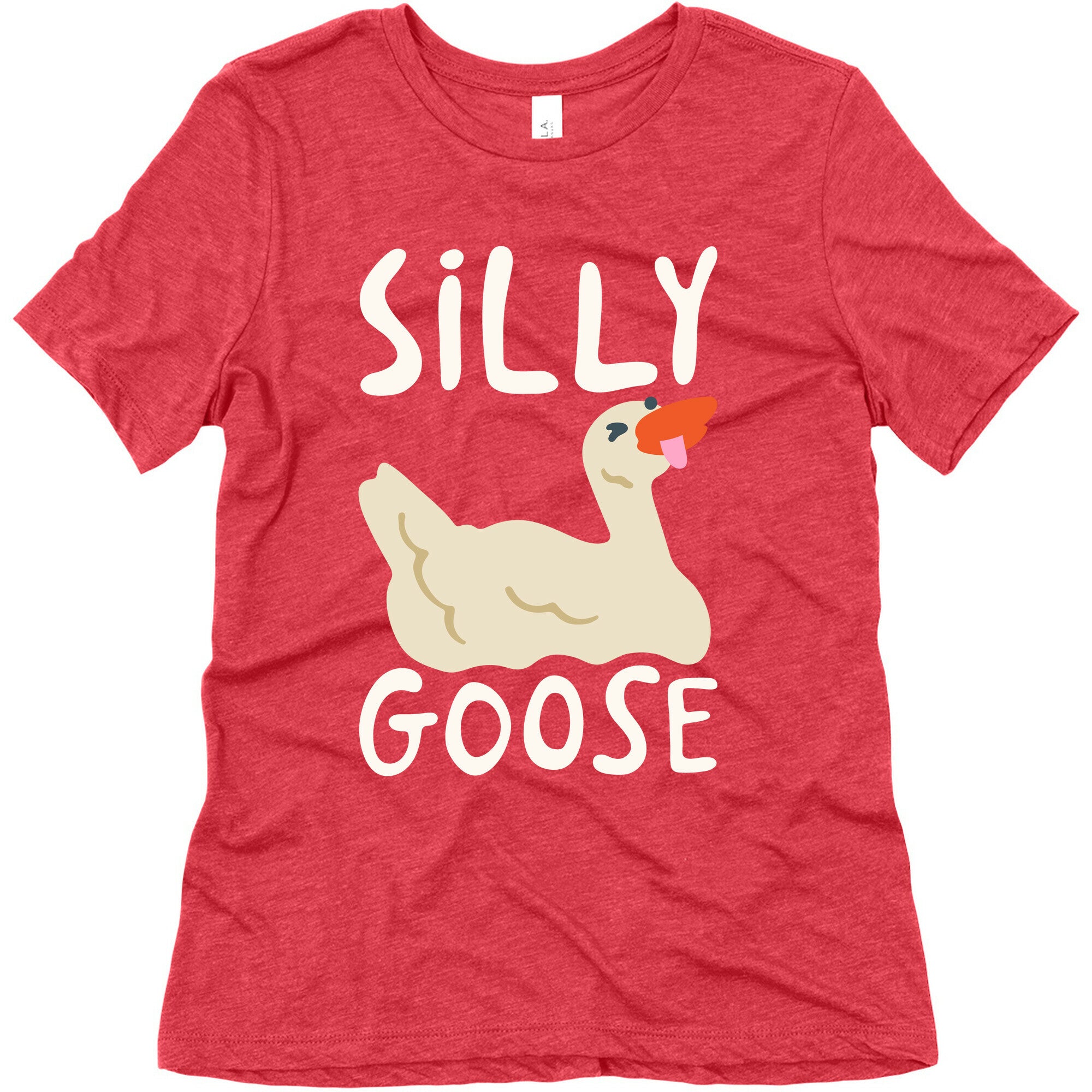 Silly Goose White Print Women's Triblend Tee
