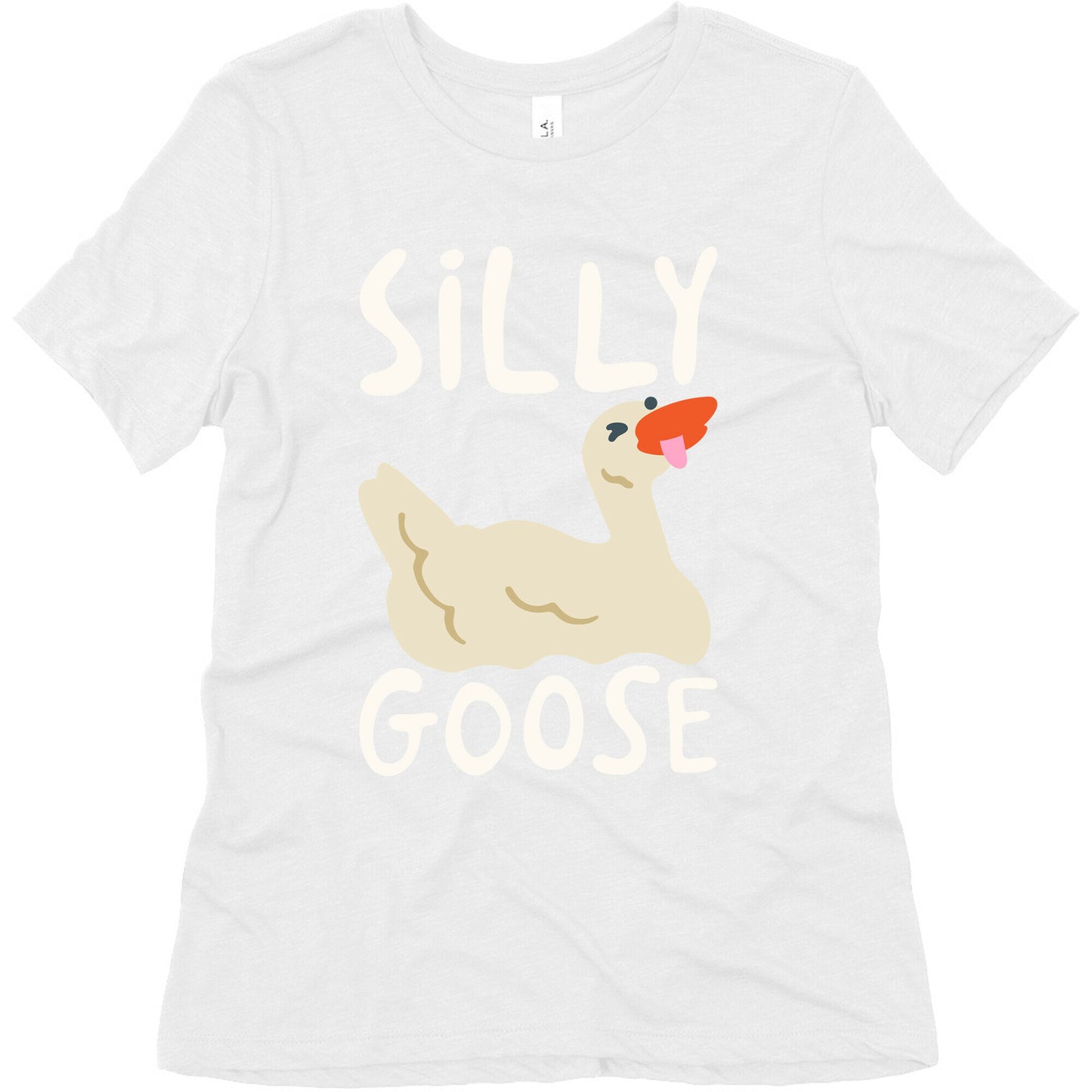 Silly Goose White Print Women's Triblend Tee