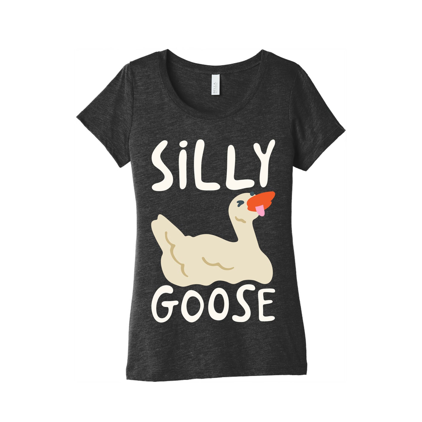 Silly Goose White Print Women's Triblend Tee