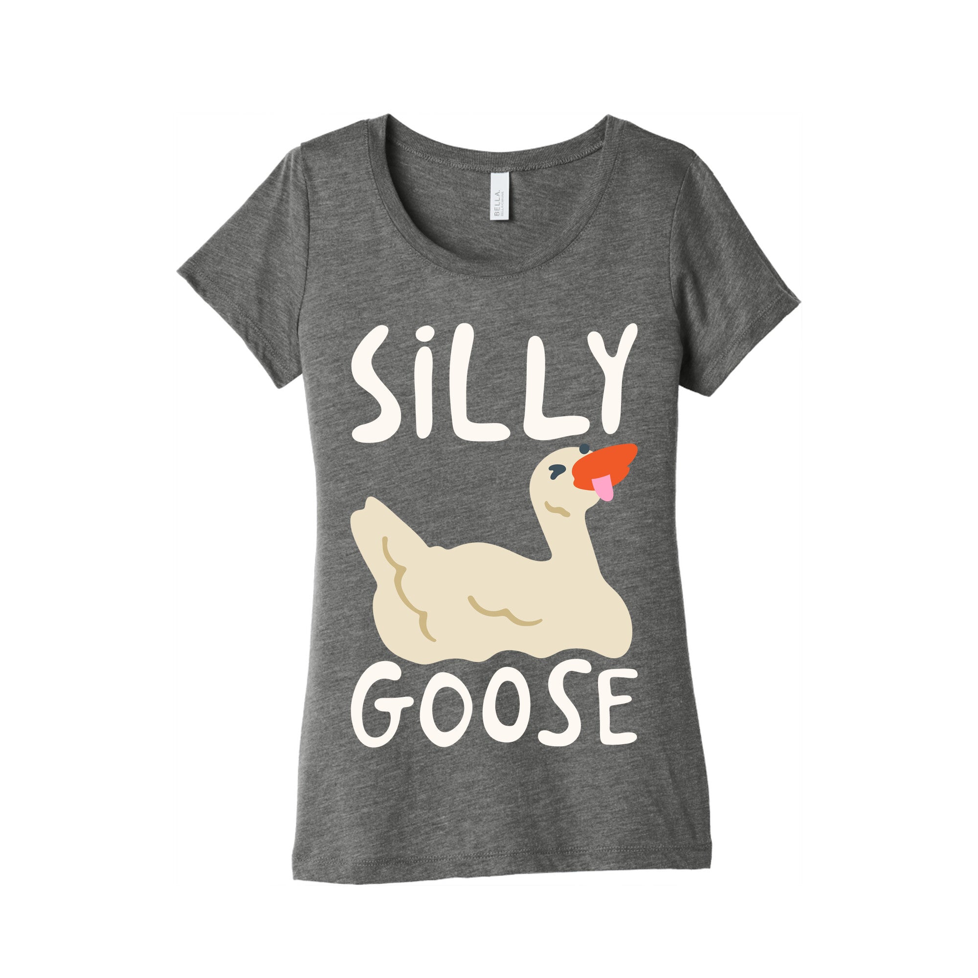 Silly Goose White Print Women's Triblend Tee