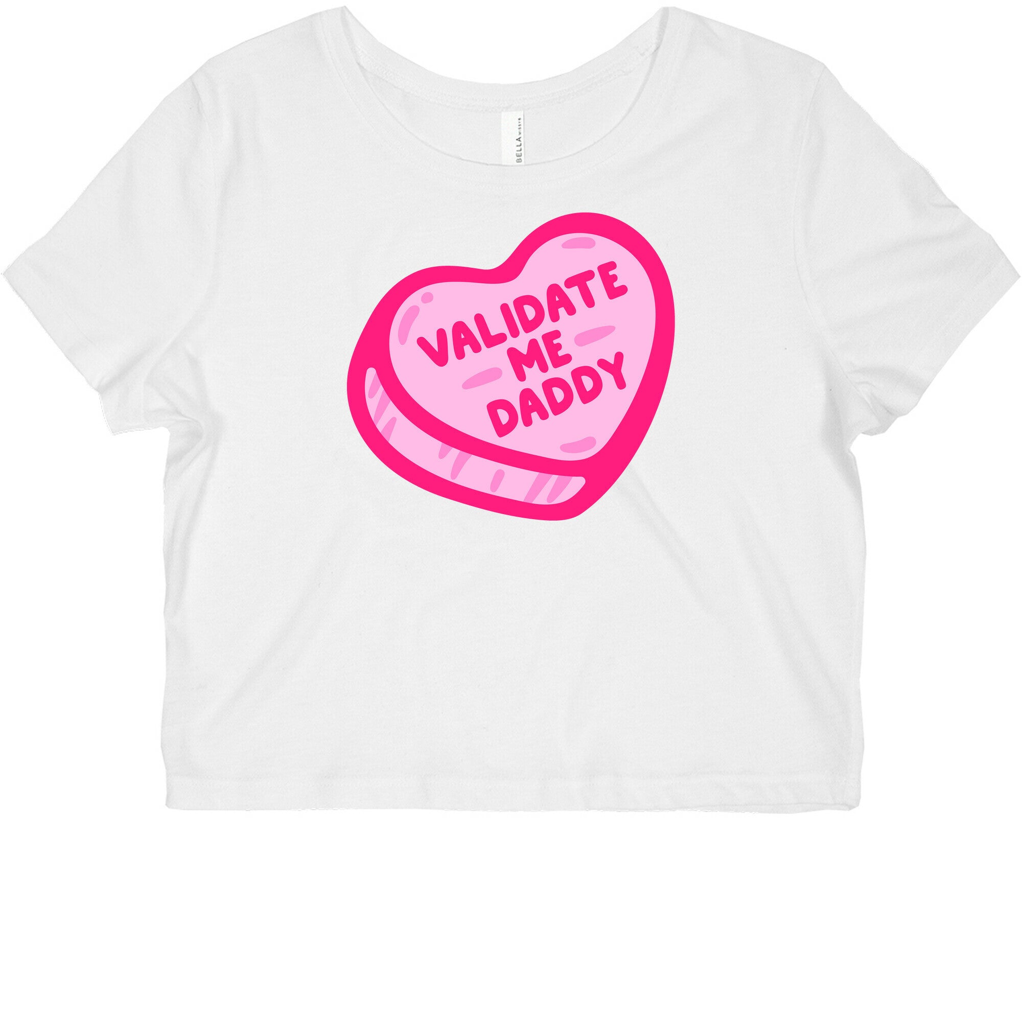 Validate Me Daddy Candy Heart Graphic Baby Tee
