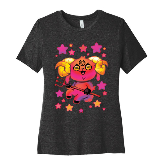 Kawaii Demon Goat Women's Cotton Tee