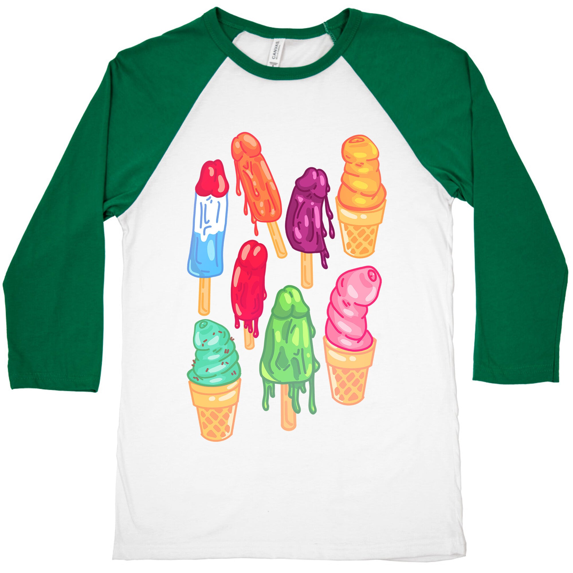 Popsicle Penises Baseball Tee