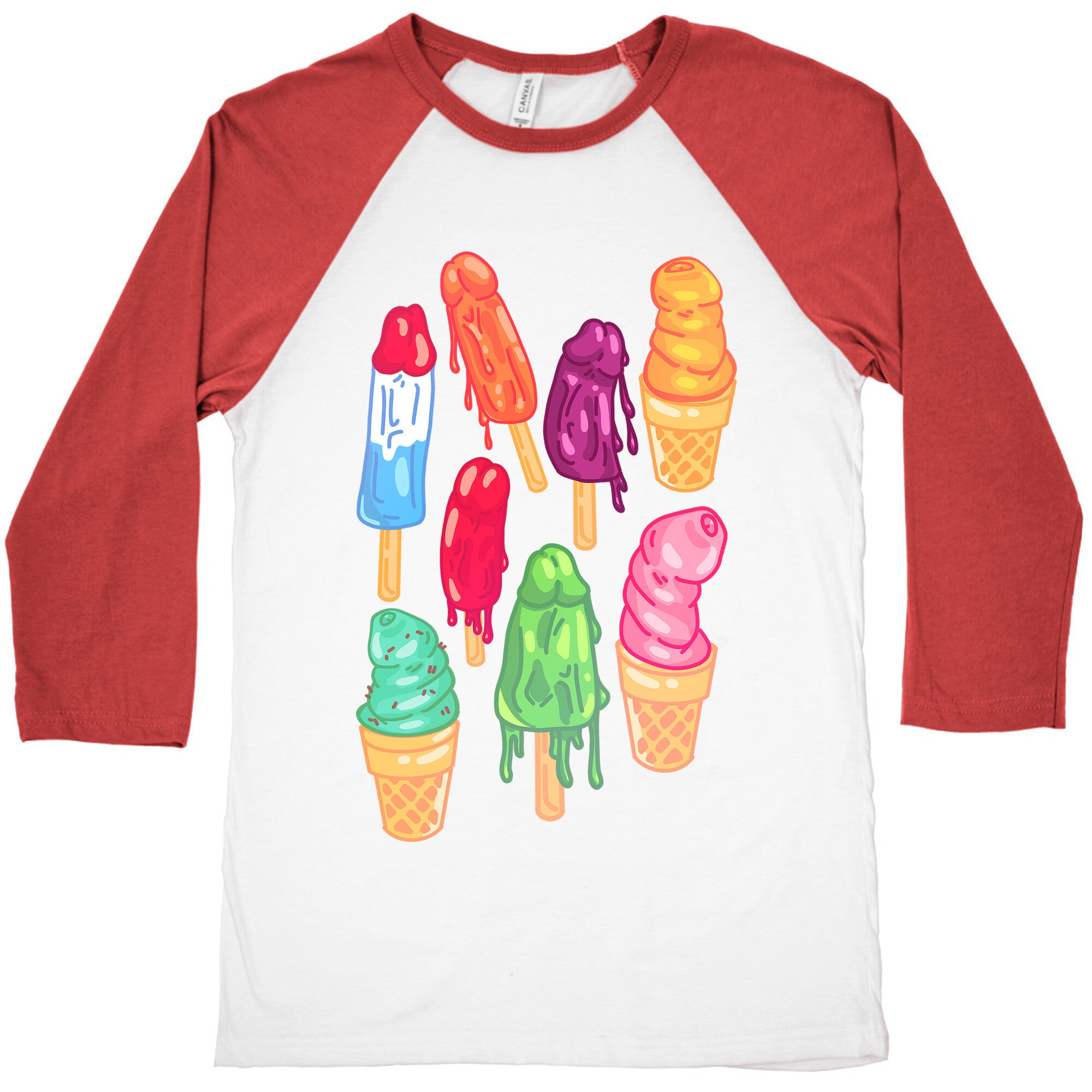 Popsicle Penises Baseball Tee