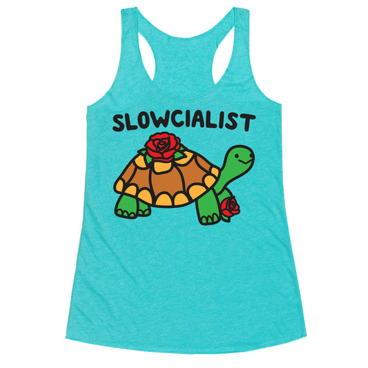 Slowcialist Turtle Racerback Tank