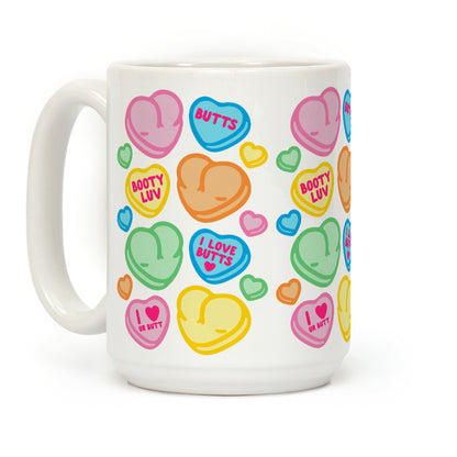 Candy Heart Butts Coffee Mug