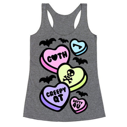 Goth Candy Hearts Racerback Tank