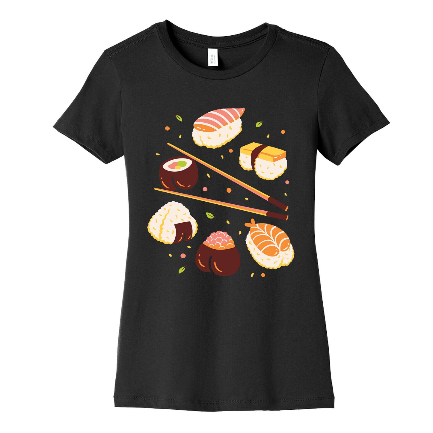 Subtle Sushi Booty Women's Cotton Tee