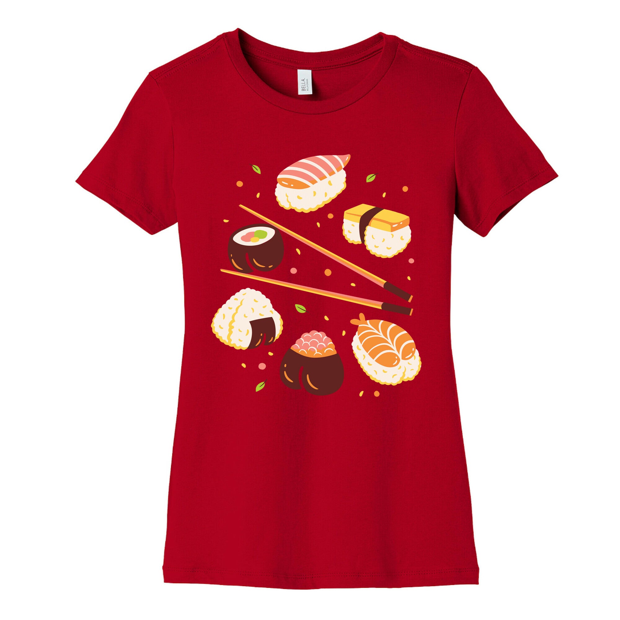 Subtle Sushi Booty Women's Cotton Tee