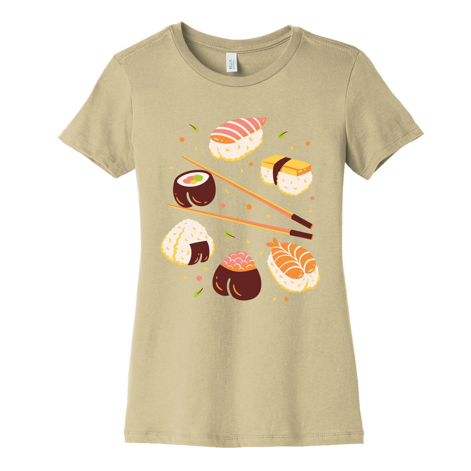 Subtle Sushi Booty Women's Cotton Tee