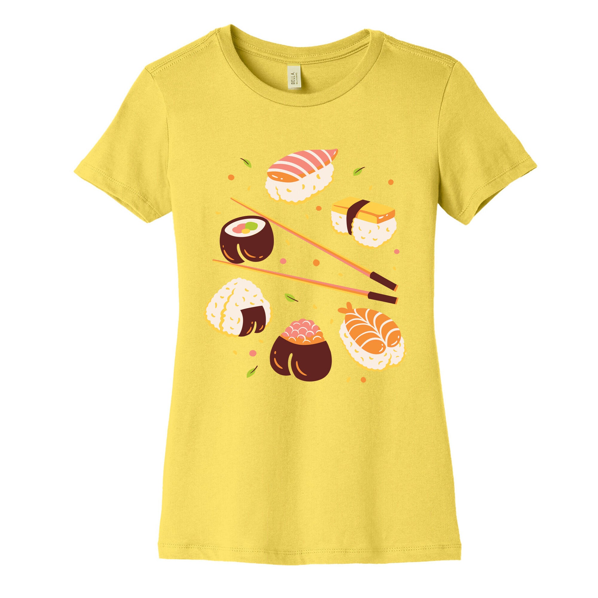 Subtle Sushi Booty Women's Cotton Tee