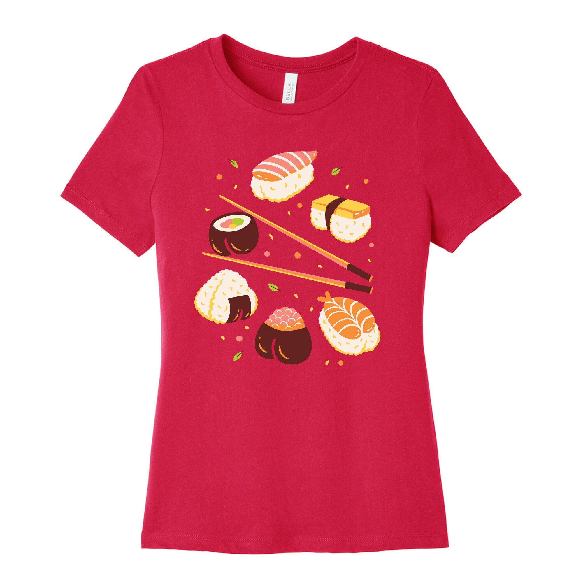 Subtle Sushi Booty Women's Cotton Tee