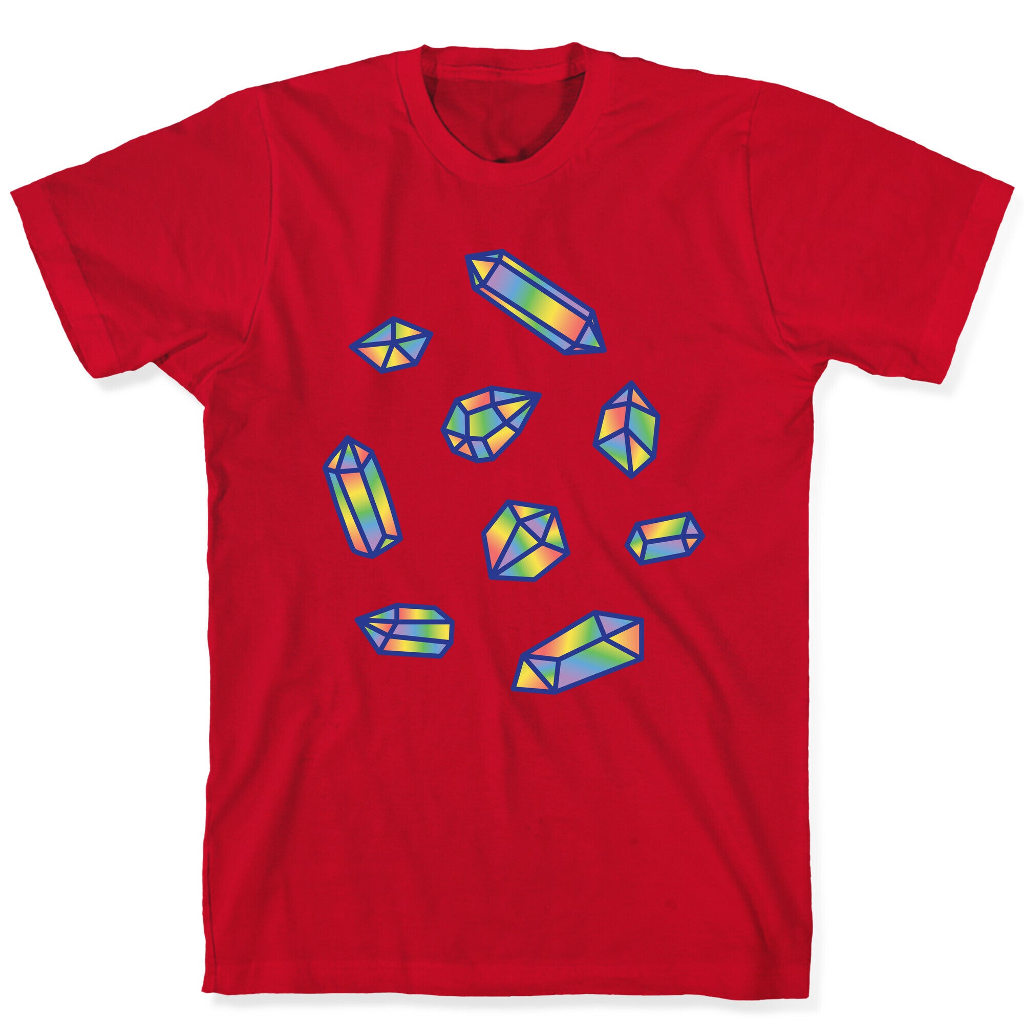 Rainbow Crystal Pattern T-Shirt