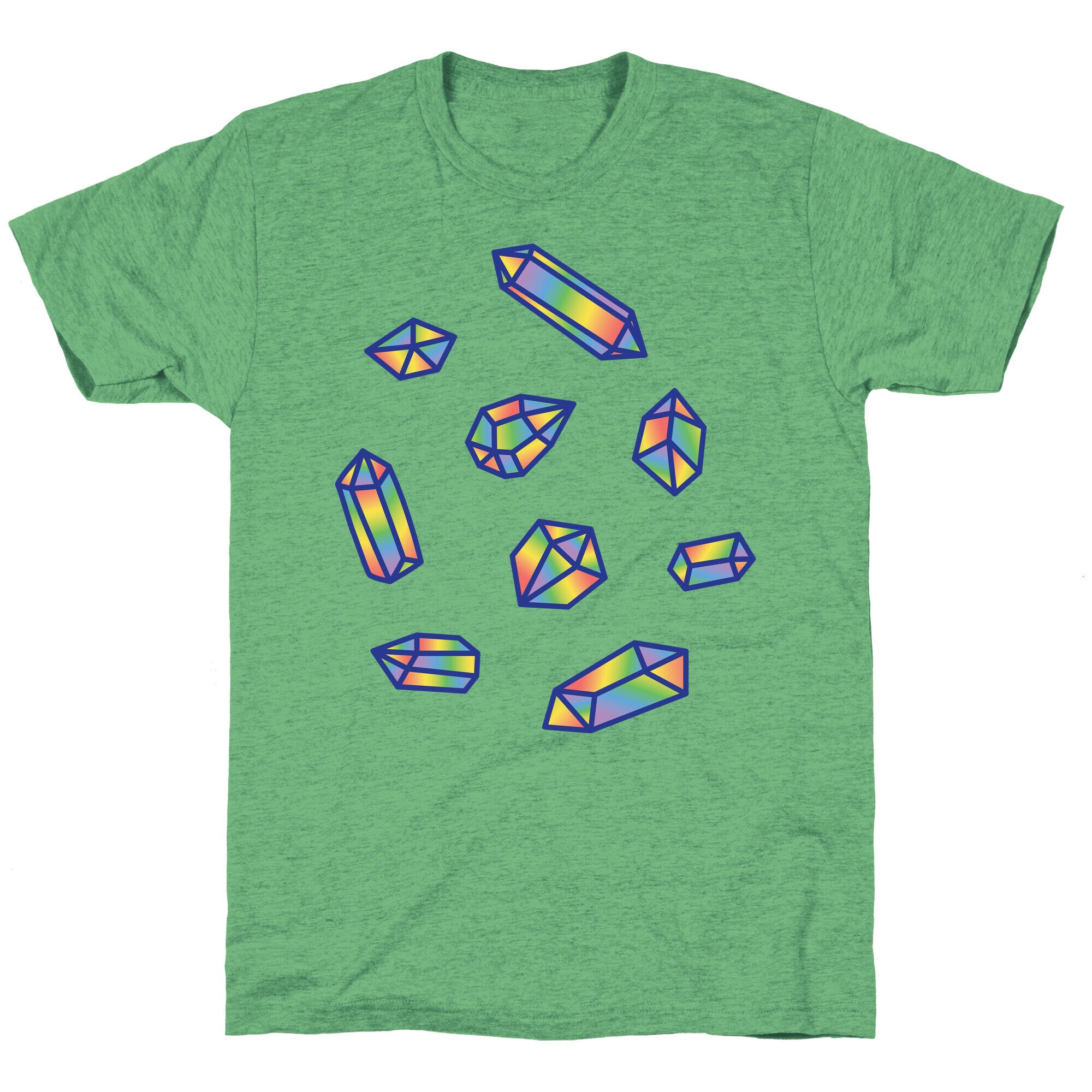 Rainbow Crystal Pattern Unisex Triblend Tee
