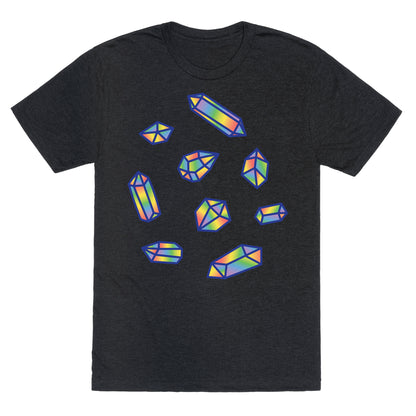 Rainbow Crystal Pattern Unisex Triblend Tee
