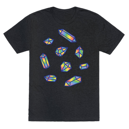 Rainbow Crystal Pattern Unisex Triblend Tee