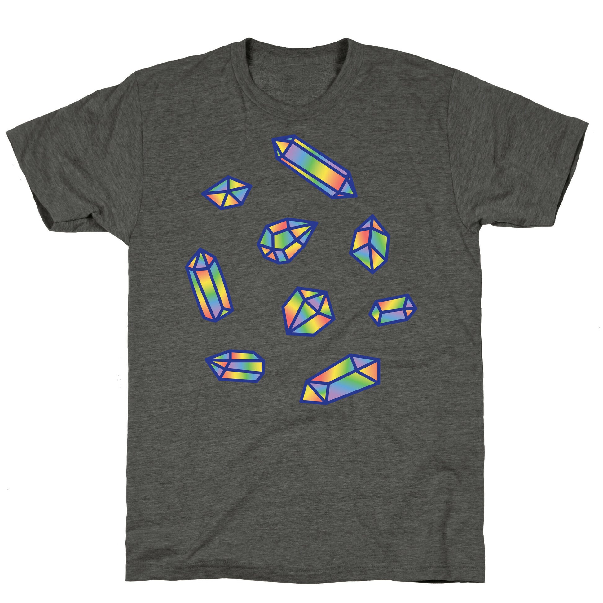 Rainbow Crystal Pattern Unisex Triblend Tee