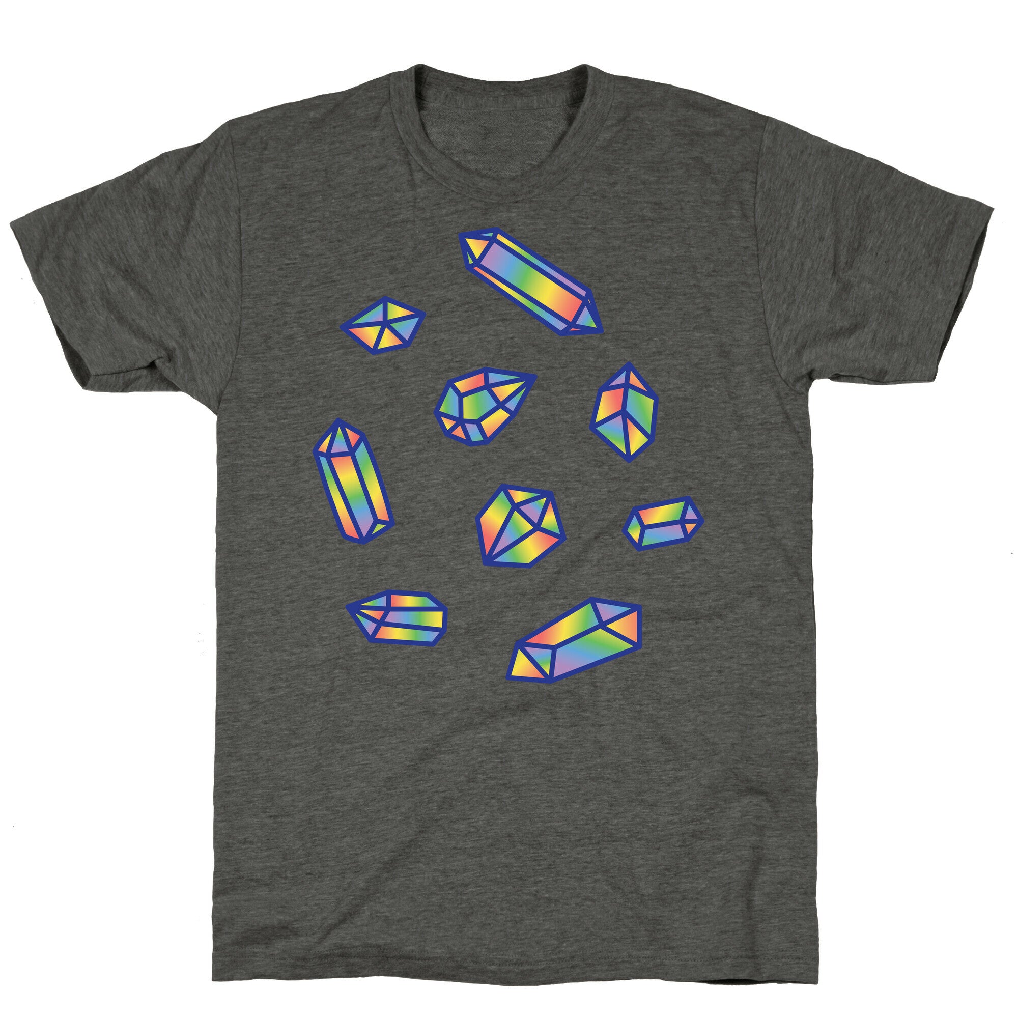 Rainbow Crystal Pattern Unisex Triblend Tee