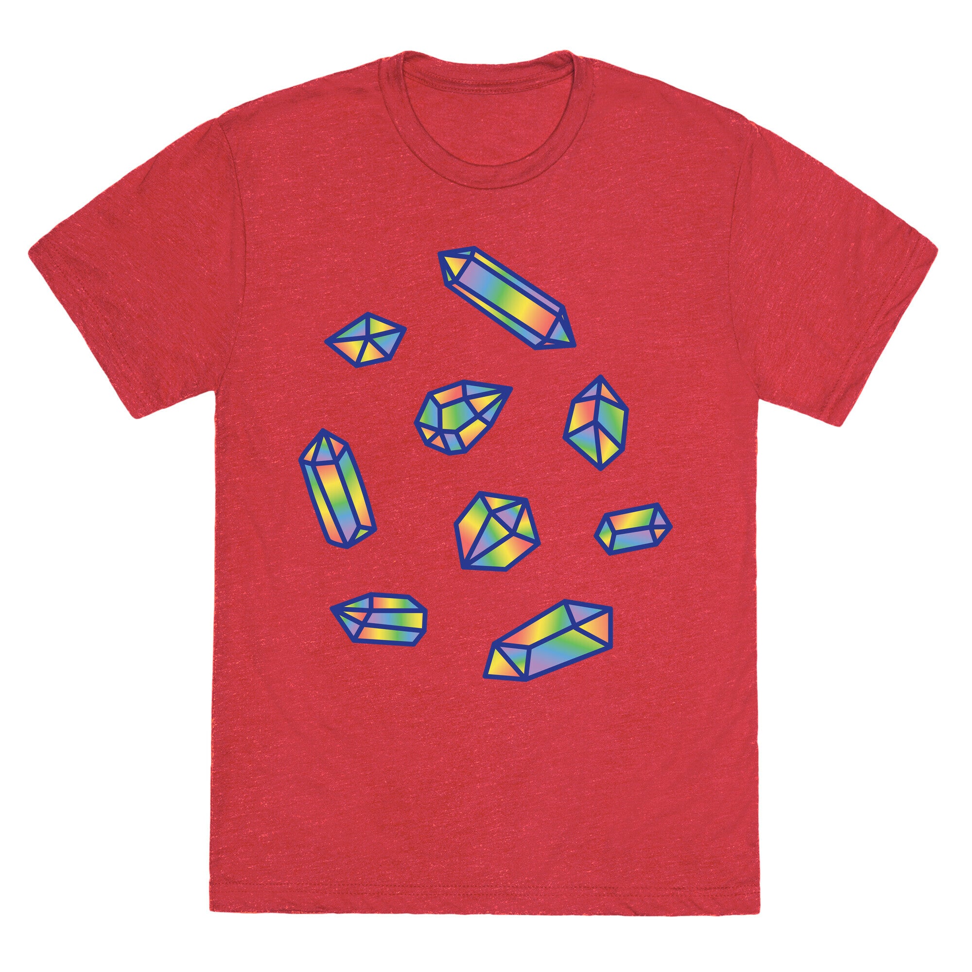 Rainbow Crystal Pattern Unisex Triblend Tee