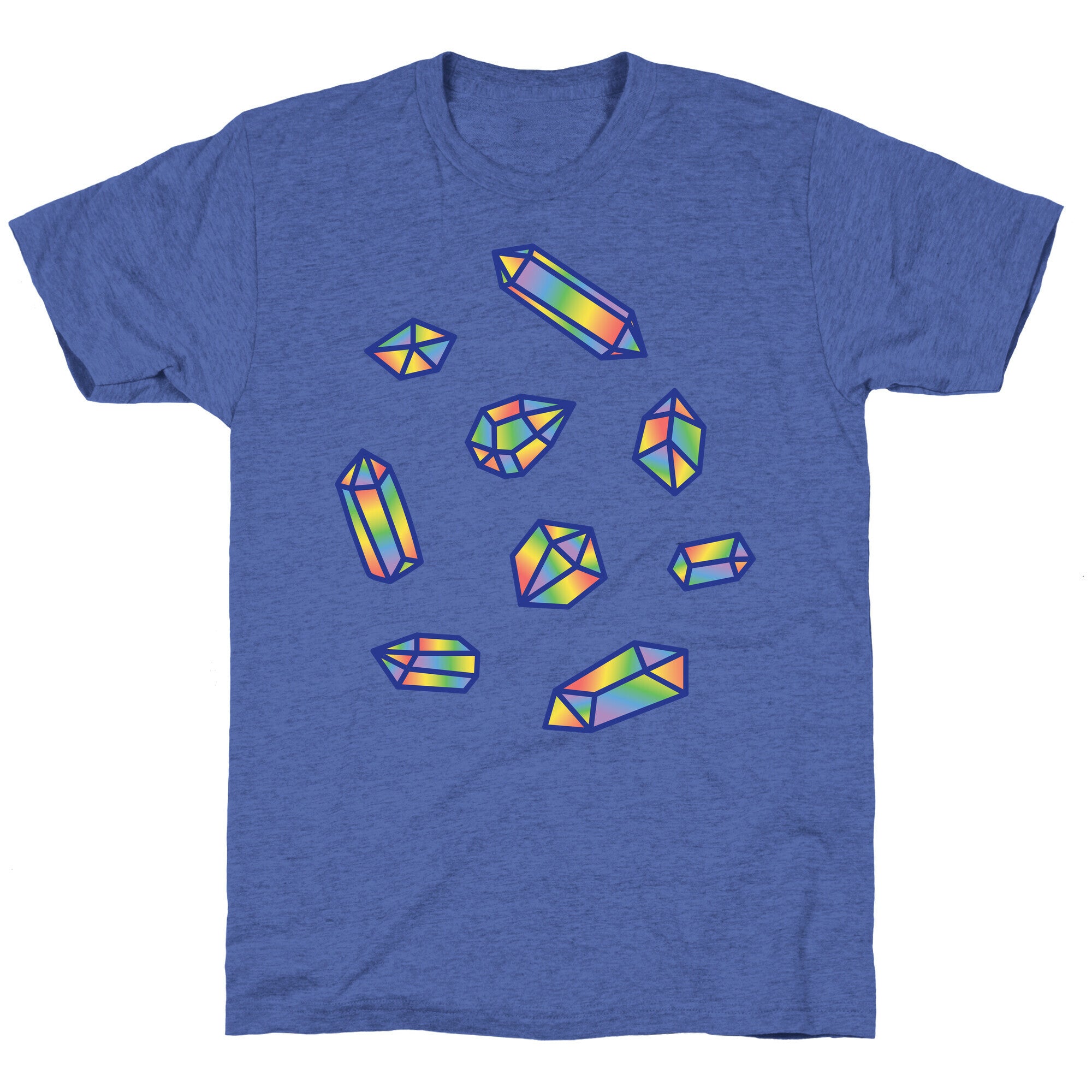 Rainbow Crystal Pattern Unisex Triblend Tee