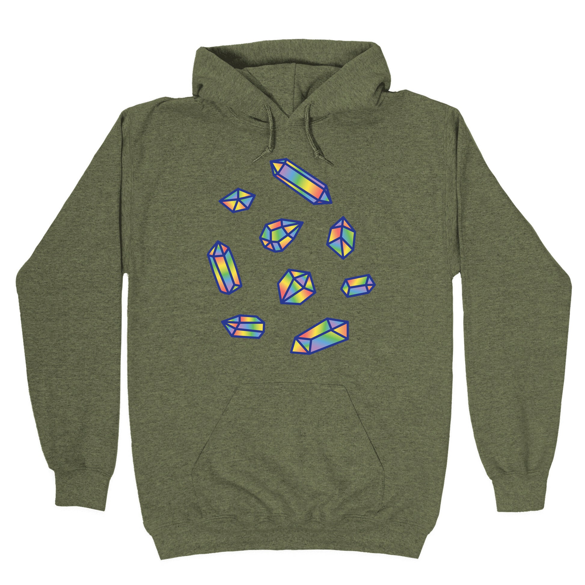 Rainbow Crystal Pattern Hoodie
