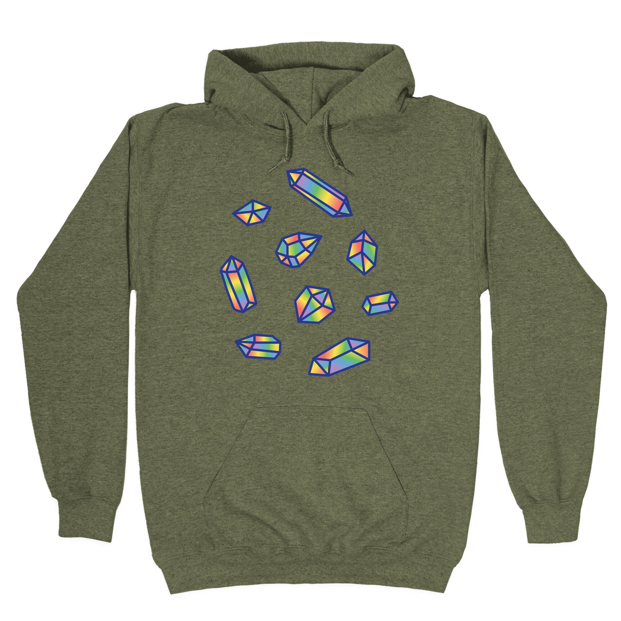 Rainbow Crystal Pattern Hoodie