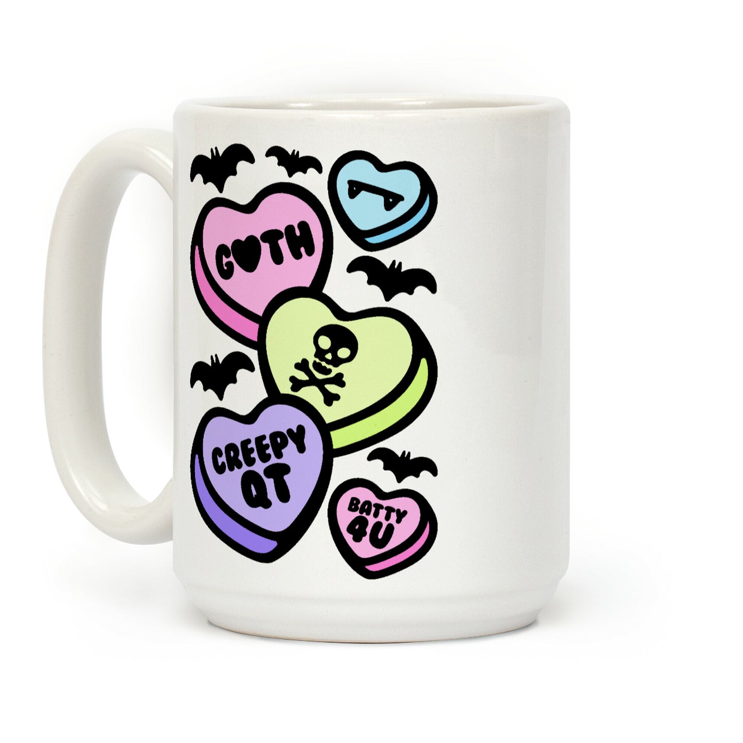 Goth Candy Hearts Coffee Mug