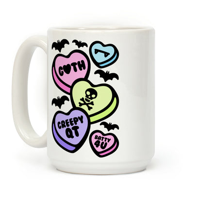 Goth Candy Hearts Coffee Mug