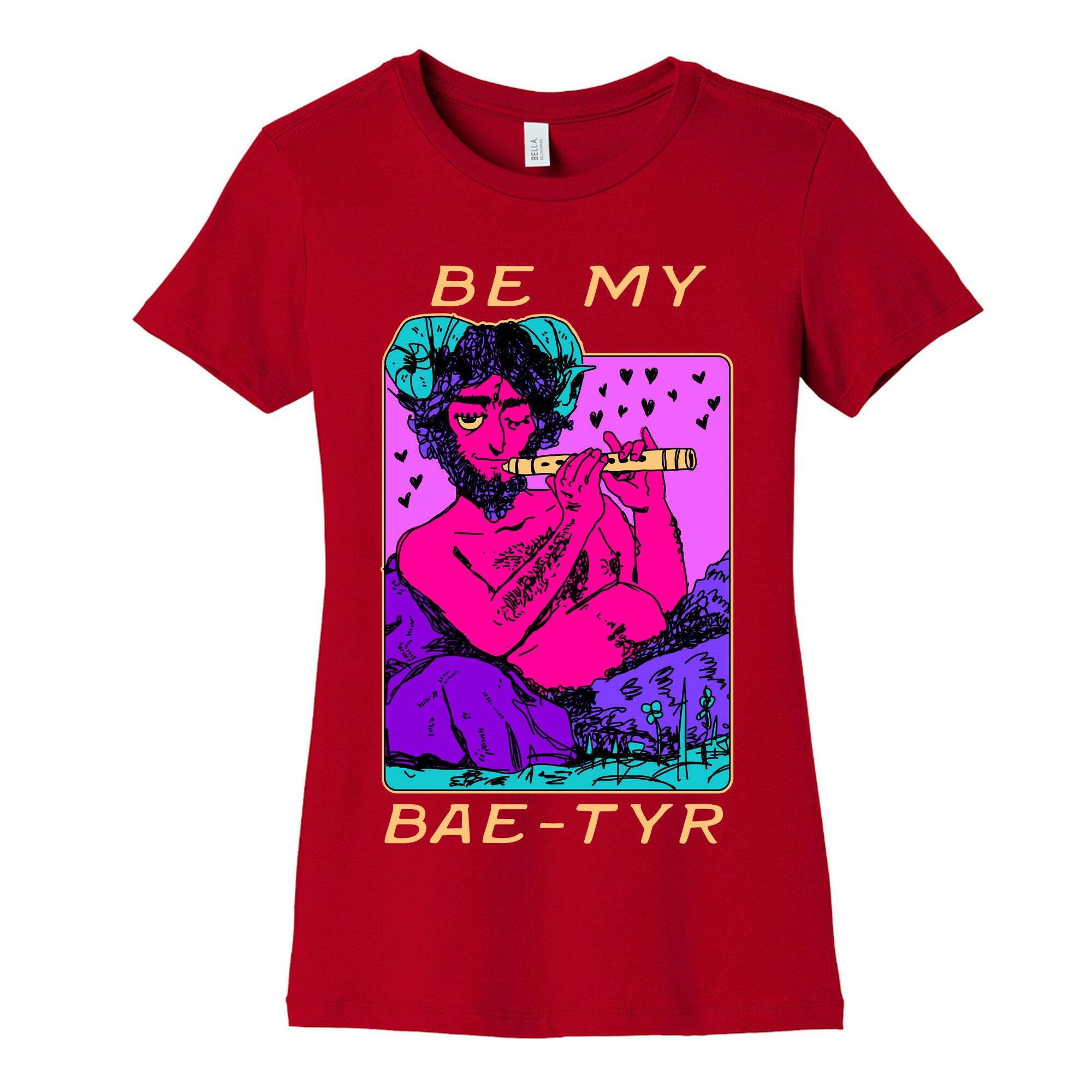 Be My Bae-tyr Valentine Satyr Women's Cotton Tee