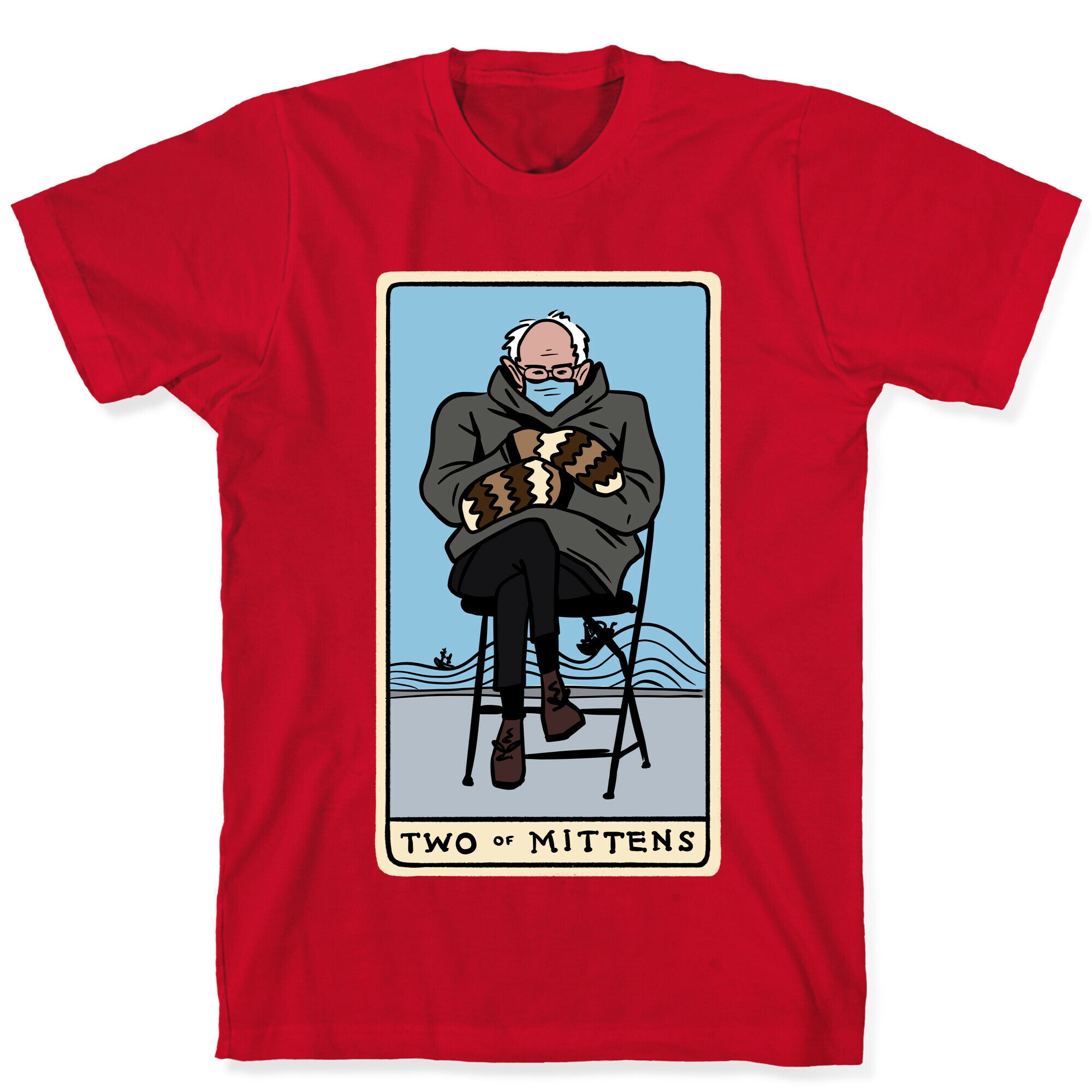 Two of Mittens (Bernie Tarot Parody) T-Shirt