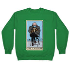 Two of Mittens (Bernie Tarot Parody) Crewneck Sweatshirt