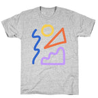 Bold Abstract Shape Outlines T-Shirt