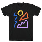 Bold Abstract Shape Outlines T-Shirt