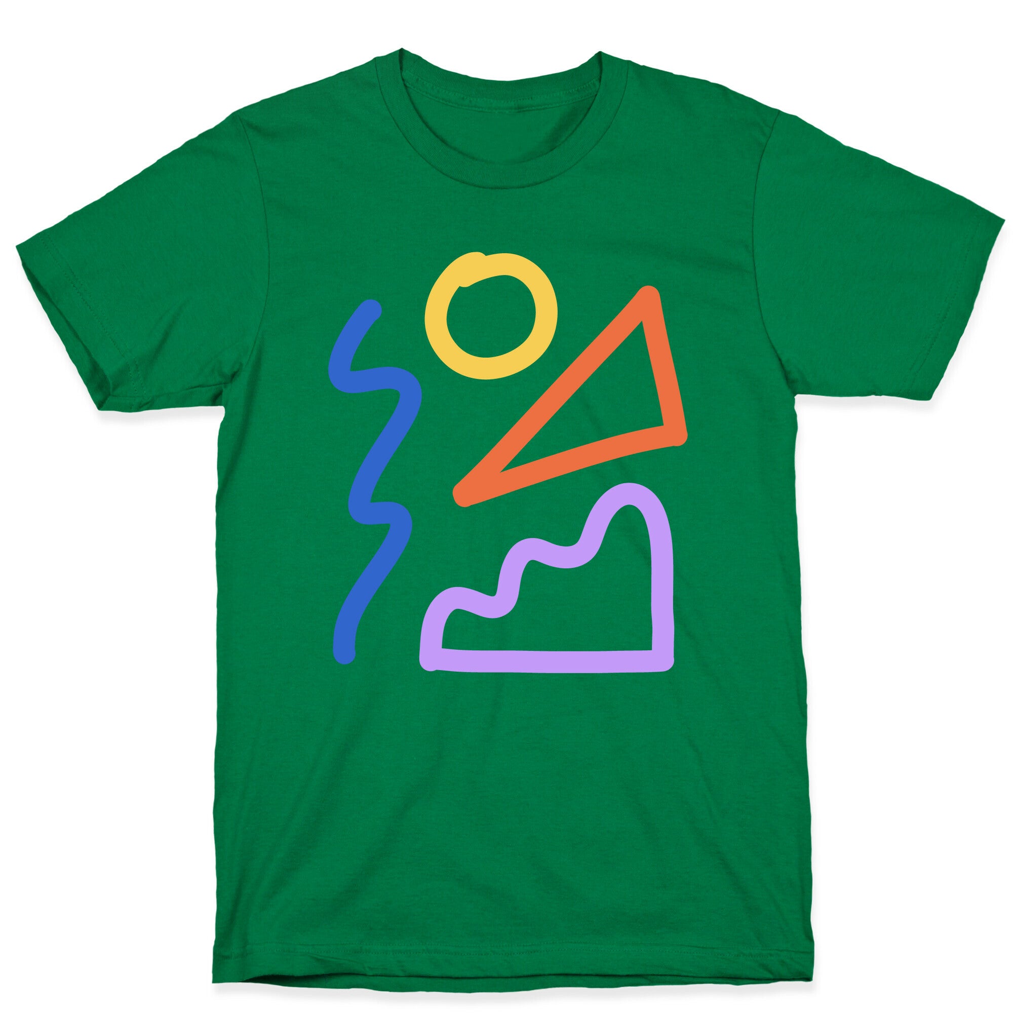 Bold Abstract Shape Outlines T-Shirt