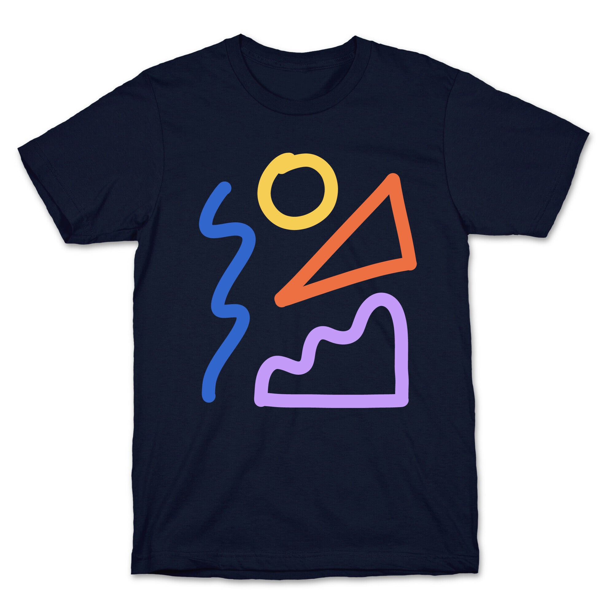 Bold Abstract Shape Outlines T-Shirt