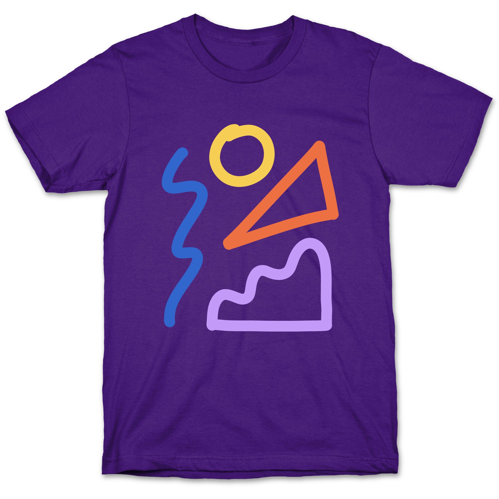 Bold Abstract Shape Outlines T-Shirt