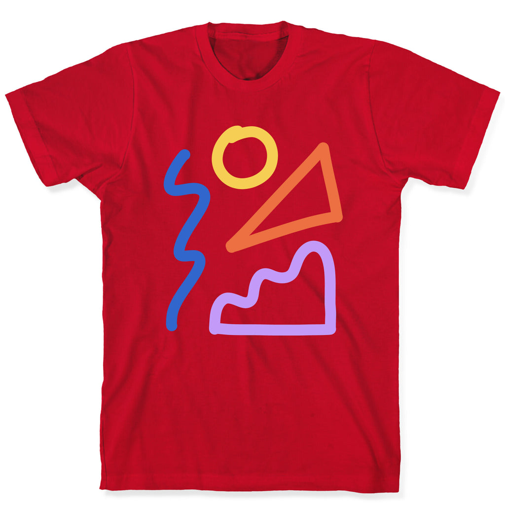 Bold Abstract Shape Outlines T-Shirt