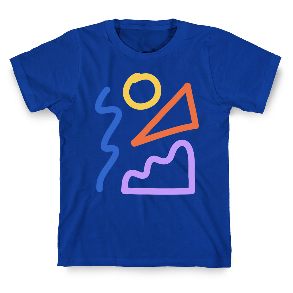 Bold Abstract Shape Outlines T-Shirt