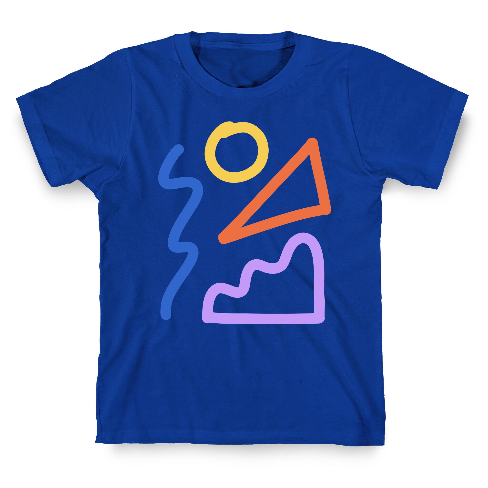 Bold Abstract Shape Outlines T-Shirt