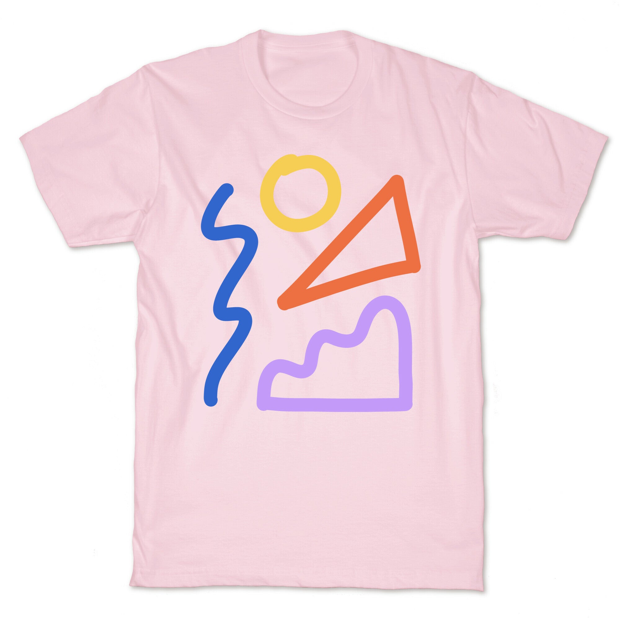 Bold Abstract Shape Outlines T-Shirt